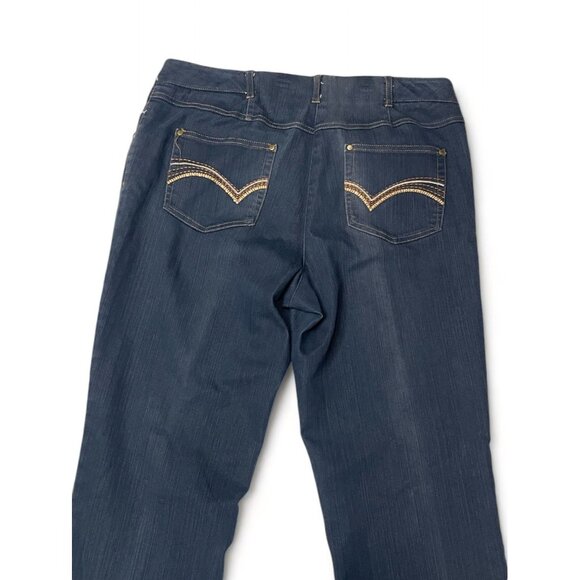 TanJay Petites Dark Wash Denim Bootcut Jeans, Size 10P - Picture 7 of 16